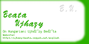 beata ujhazy business card